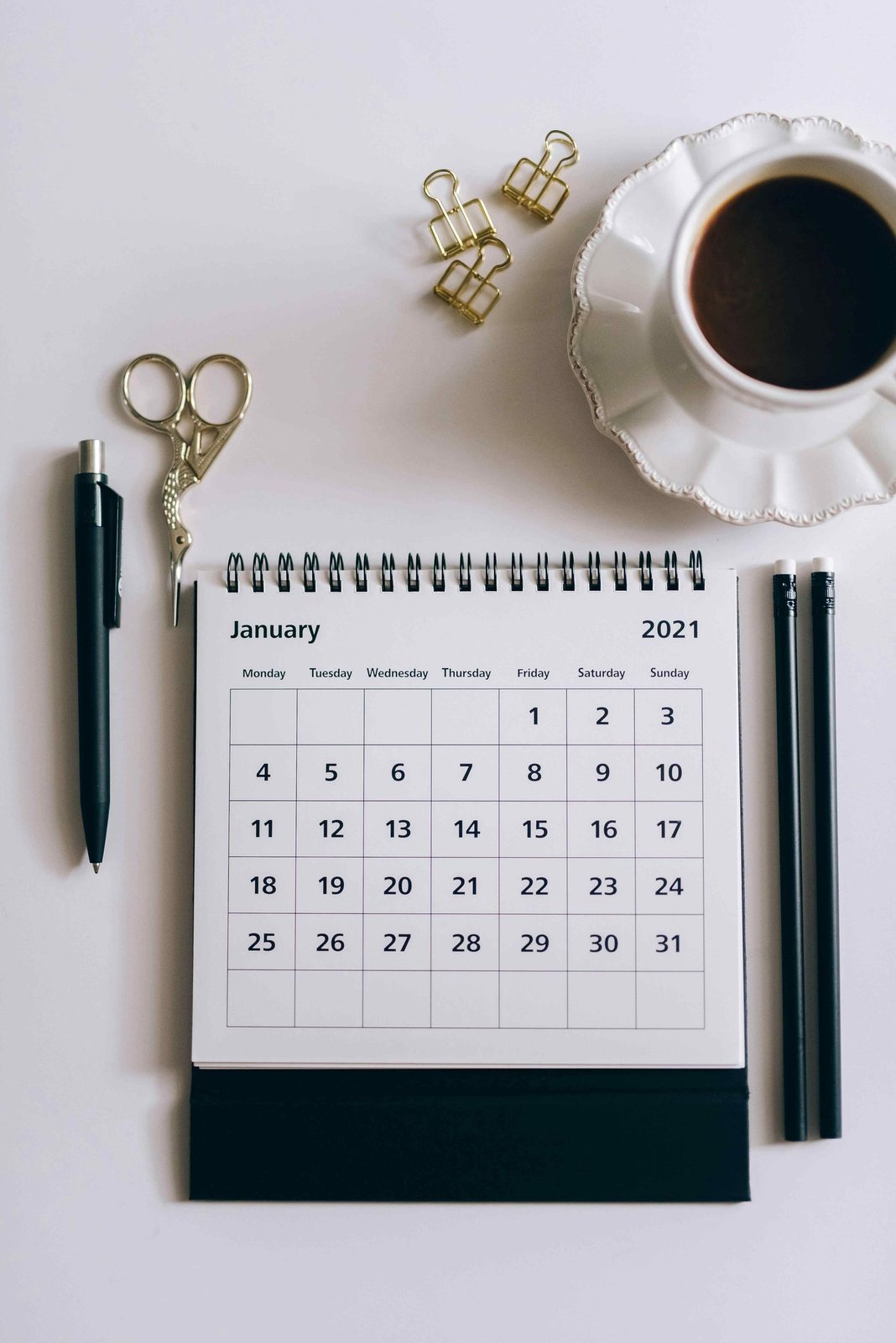 Wire-bound calendar · print example