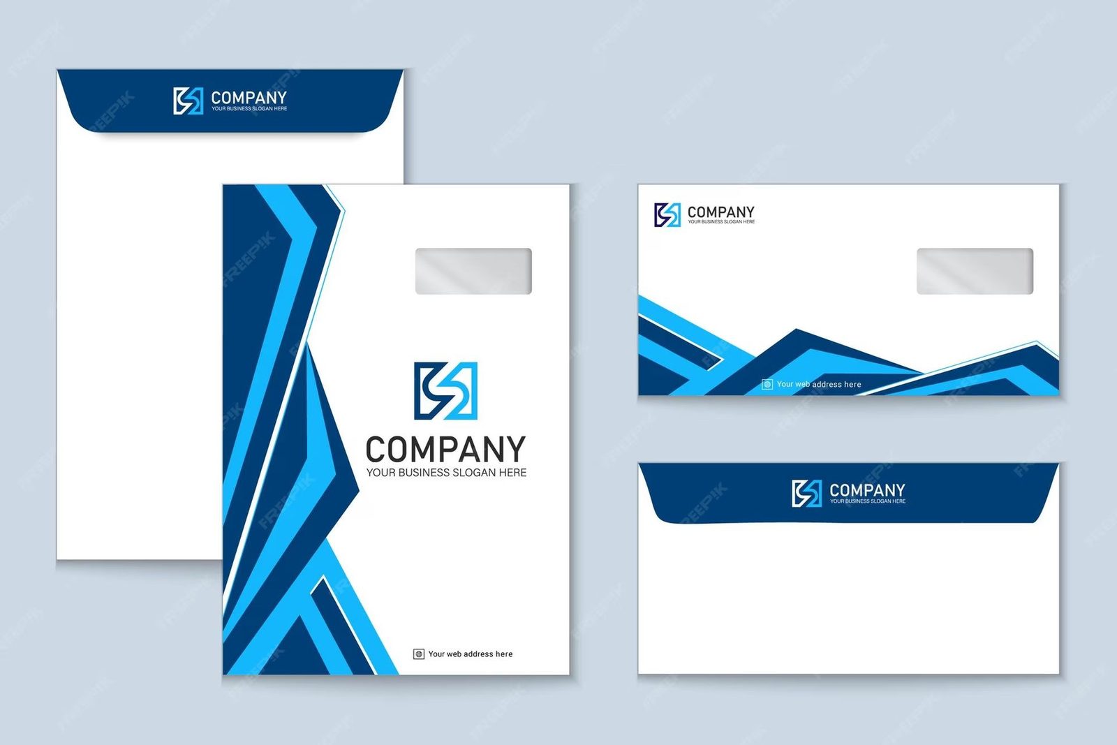 Card, letterhead and envelope set · mockup