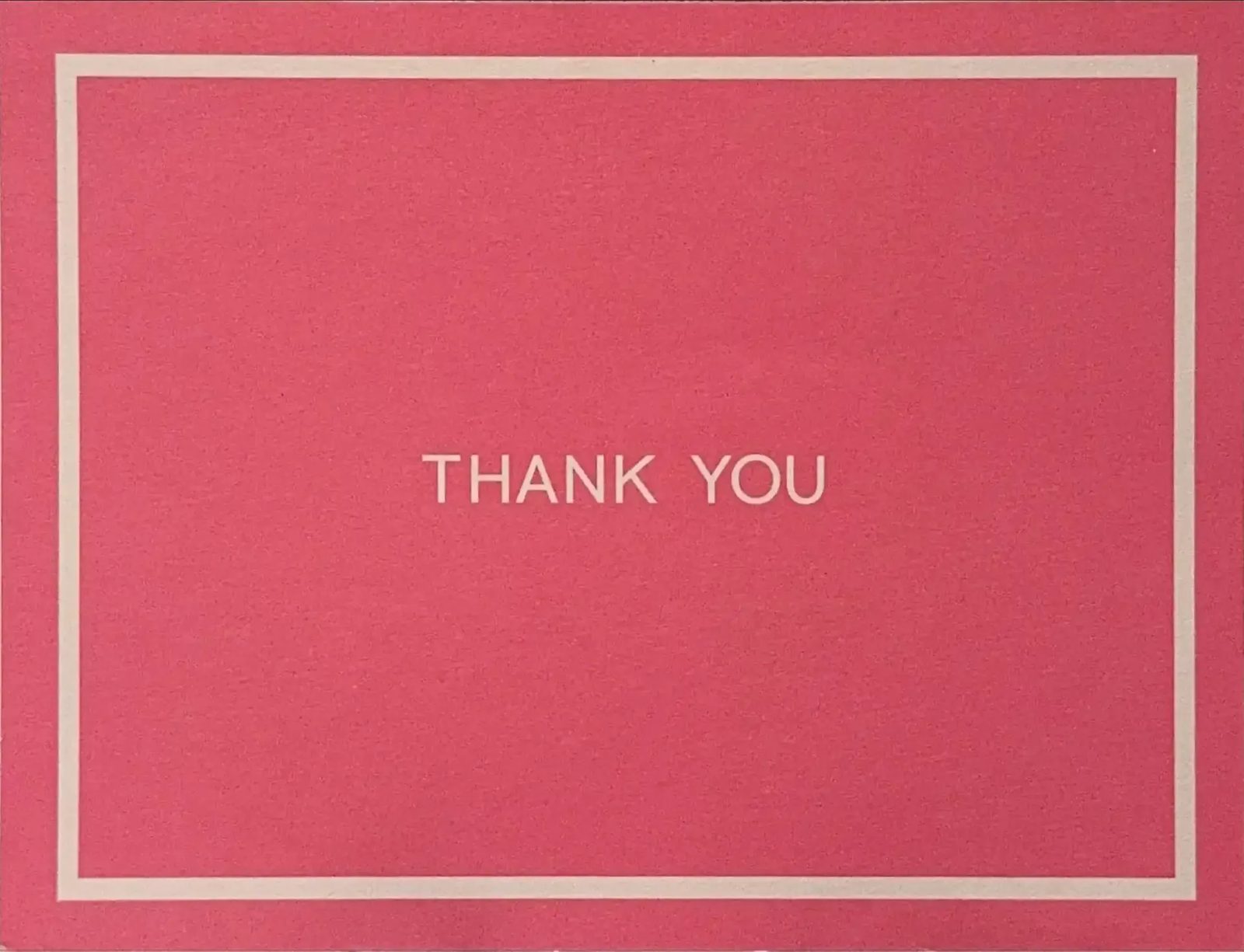 Thank-you card, red · print example